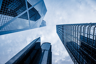 business towers in central Hong Kong