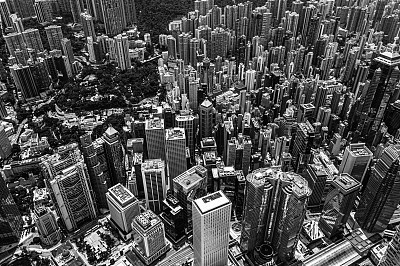 Black and White images of Hong Kong