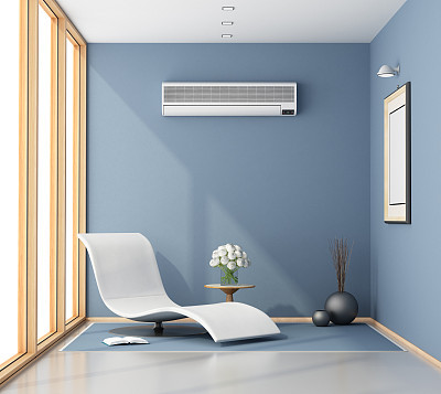 Blue room with chaise lounge
