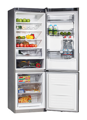Full of fresh food refrigerator
