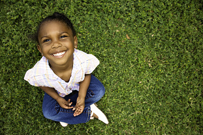 Portrait of adorable African American girl