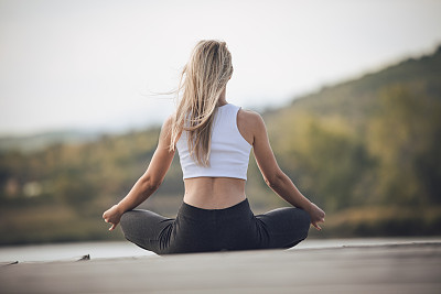 Meditating by the river
