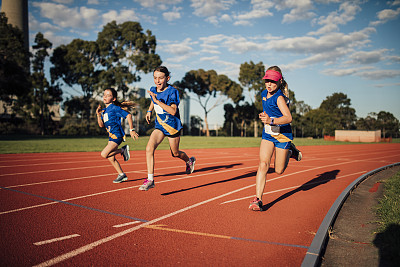 Girls Running Race