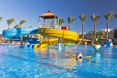 Waterpark in luxury tropical resort