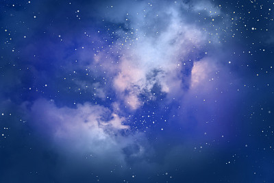 night sky with stars.
