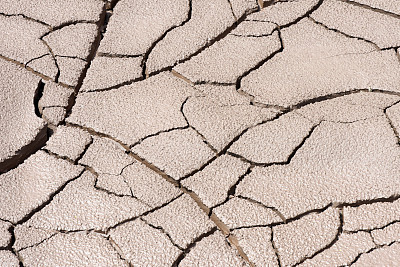Soil brittle by drought effect