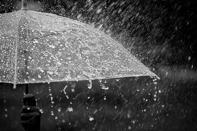 Umbrella in the rain