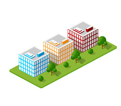 Isometric Houses, Town Houses,