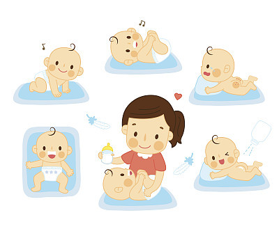 set baby with mother