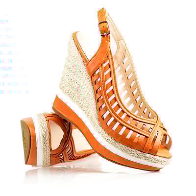 High heels in fashionable wedge style