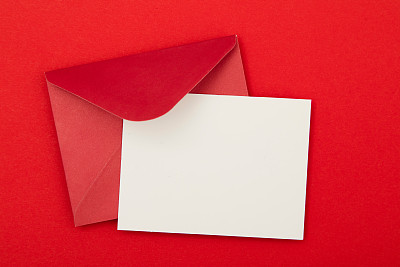 Blank red invitation