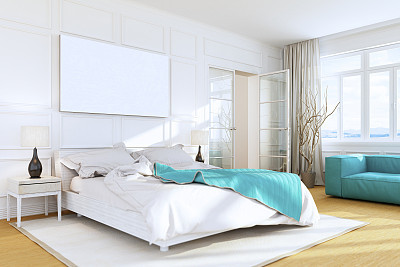 White Luxury Bedroom Wall Art