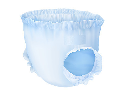 Baby Diaper, clean nappy. Isolated vector