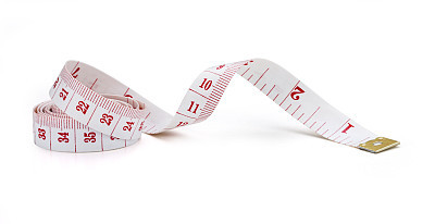 Measuring tape isolated on white background
