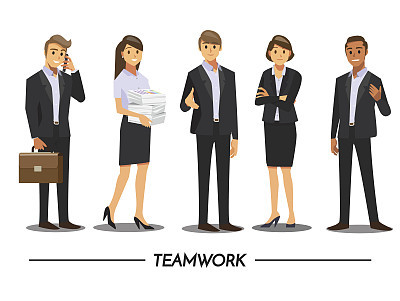 Business People teamwork ,Vector illustration cartoon character.