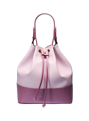 pink leather handbag