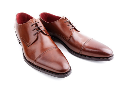 Classic brown mans leather shoes