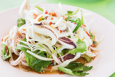 Thai spicy squid salad