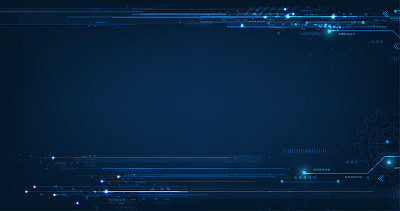Vector technology design on dark blue color background .