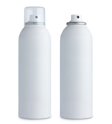 Blank white aluminum spray can