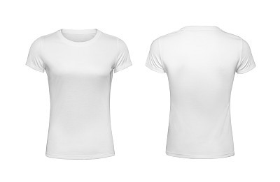 Women's shirt design templates isolated on white
