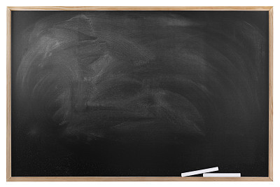 Blackboard with wood frame.