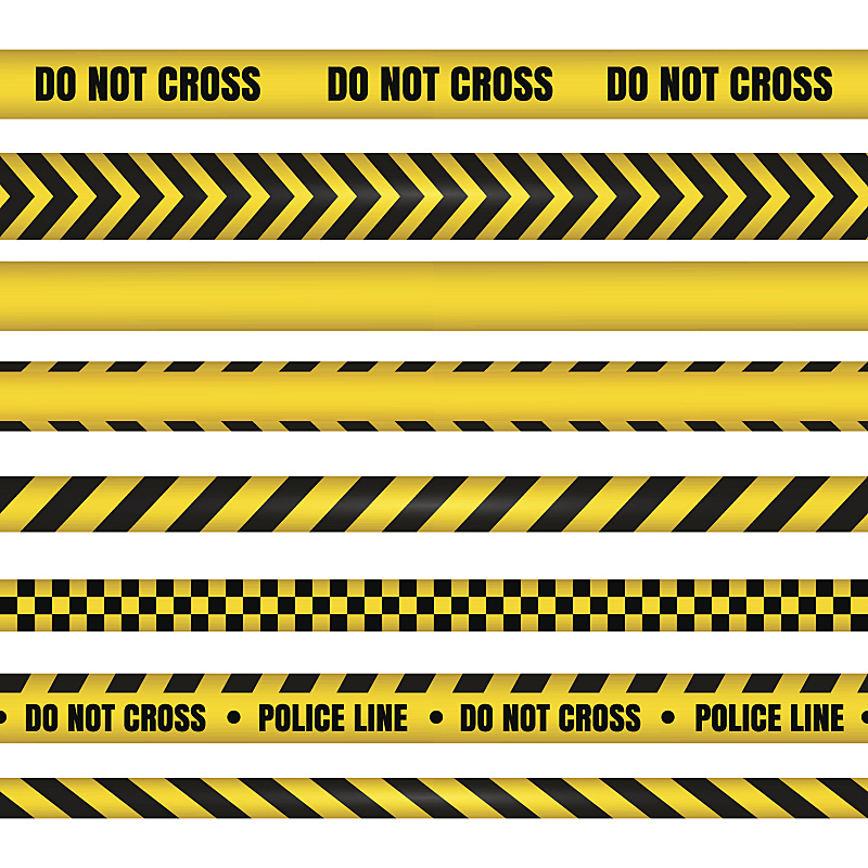 封锁线 封锁线图片 封锁线素材下载 稿定素材