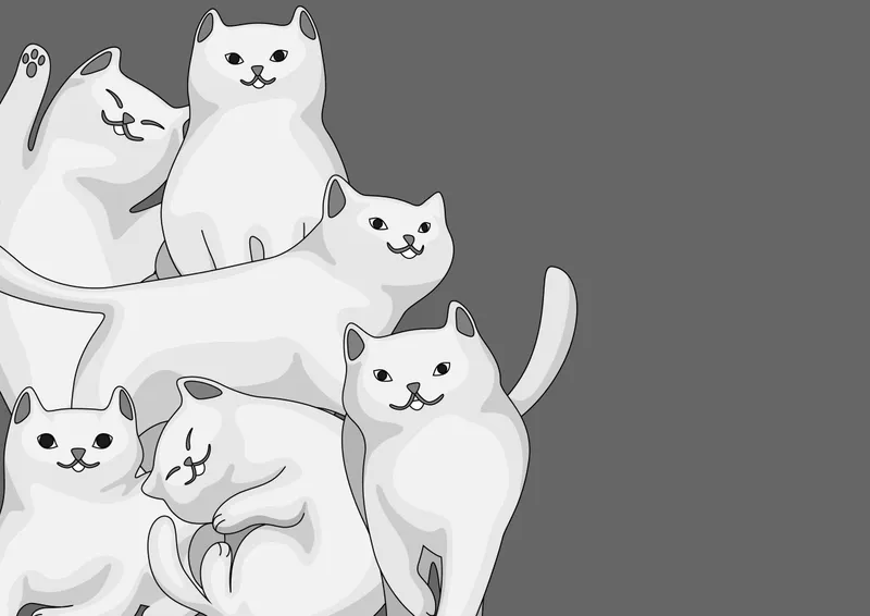 卡通 猫 背景 白色 绘画插图 美 贺卡 水平画幅 符号 爪子图片素材下载 稿定素材 卡通 猫 背景 白色 绘画插图 美 贺卡 水平画幅 符号 爪子图片素材下载 稿定素材