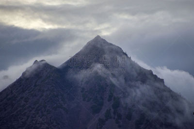雾,锡斯基尤县,山,灵性,暴风雨,水平画幅,地形,无人,火山地形,户外