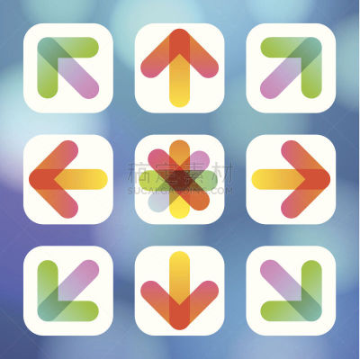 菜单,多色的,光标,平坦的,撤销键,ios,倒退箭头,数字7,下一个,技术