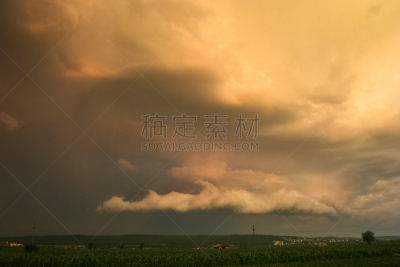 乌云,戏剧性的天空,地形,在上面,气候,云景,云,黄昏,暴风雨,风暴追逐者