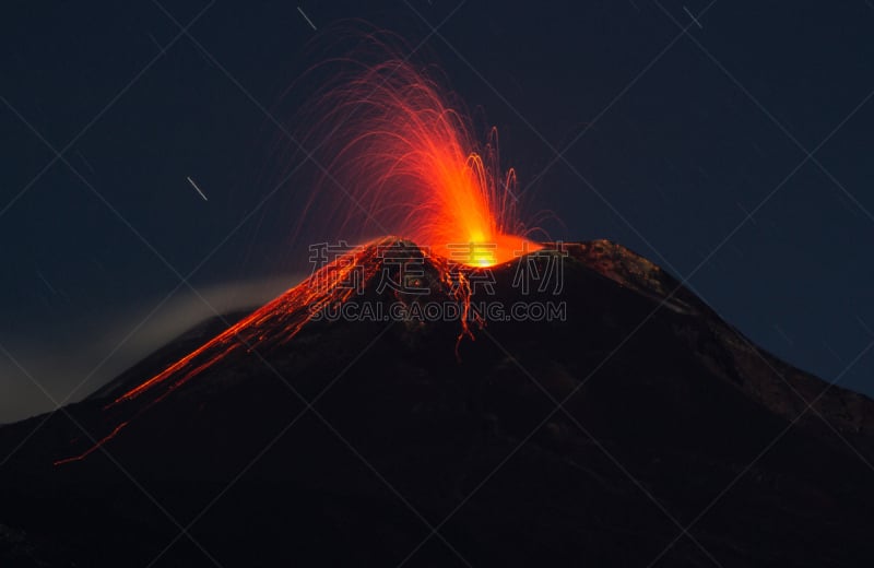 西西里,埃特纳火山,火山,意大利,2014年,水平画幅,山,喷泉,机场