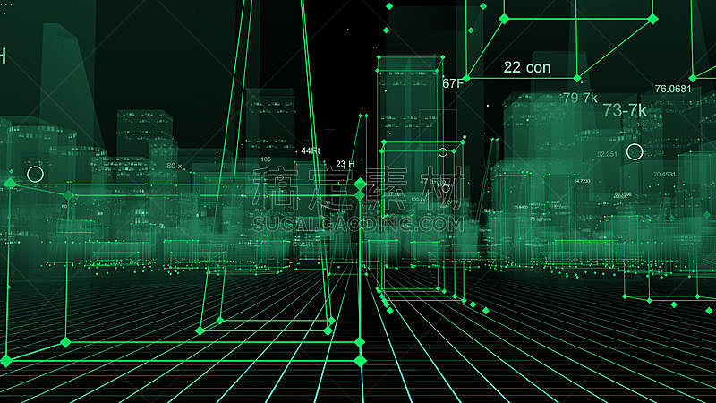 背景,城市,未来,数据,三维图形,数字化显示,横截面,暗色,部分,技术