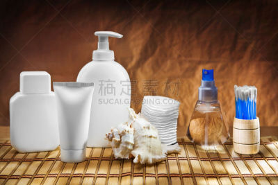 席子,个人随身用品,留白,褐色,水平画幅,装管,无人,海扇壳,spa美容,健康