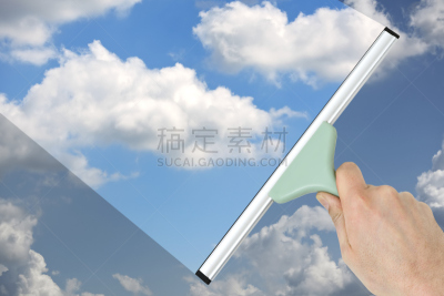 天空,蓝色,正下方视角,刮水板,前进的道路,水平画幅,手,改换颜色,透明