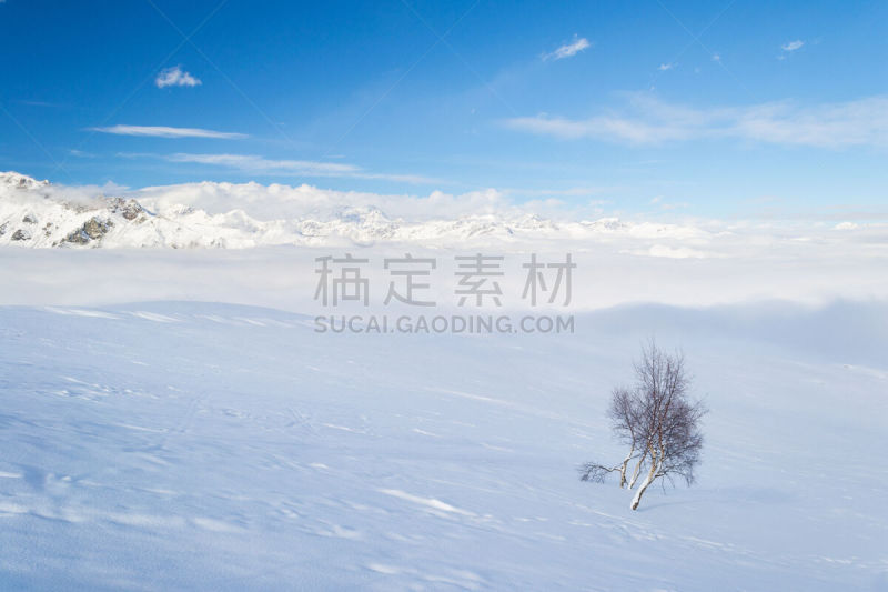 阿尔卑斯山脉,自然,天空,水平画幅,雪,无人,滑雪坡,纯净,户外,干净