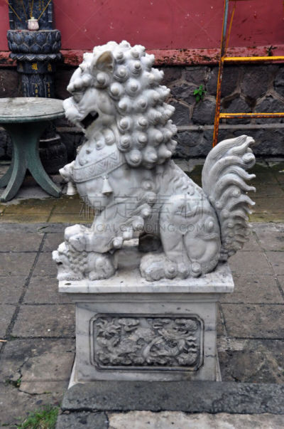 狮子山石狮,灰色,巨大的,大理石,雕像,狗,狮王,玉器,垂直画幅