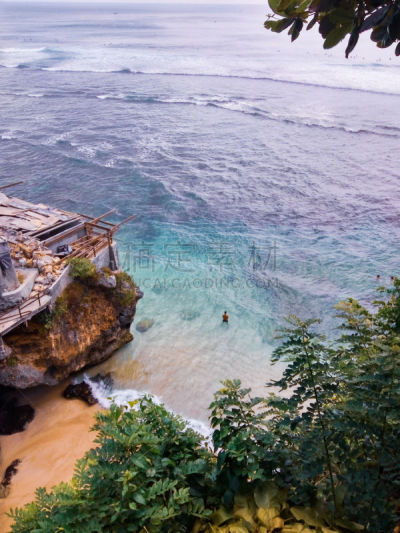 巴厘岛,乌鲁瓦度,海滩,垂直画幅,天空,沙子,无人,夏天,户外,海浪