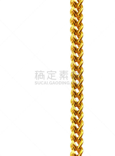 金链,特写,项链,背景分离,白色,分离着色,镀金的,个人随身用品,垂直画幅,宝石