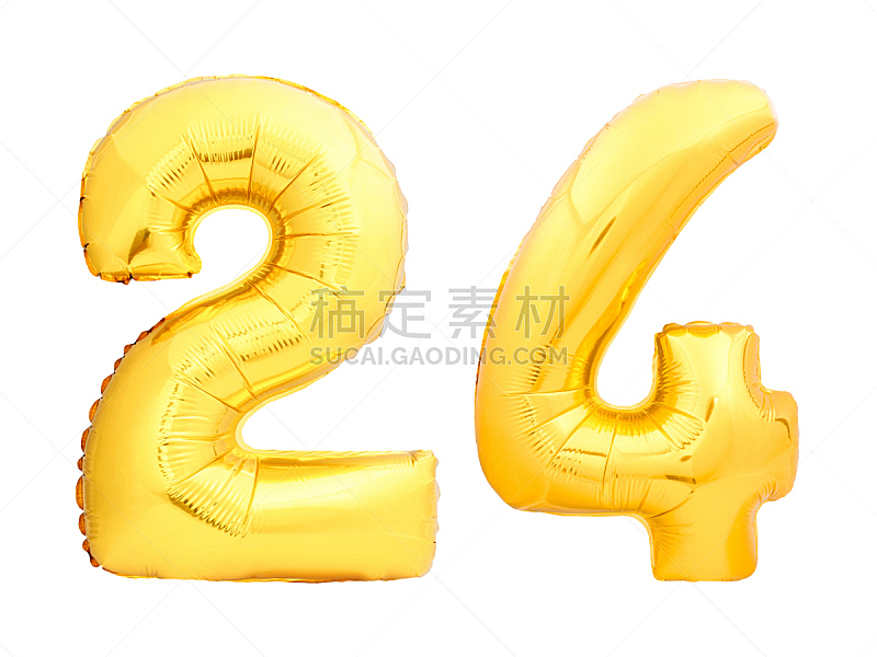 气球 充气品 数字4 金色 数字30 34号 水平画幅 无人 性格 生日图片素材下载 稿定素材