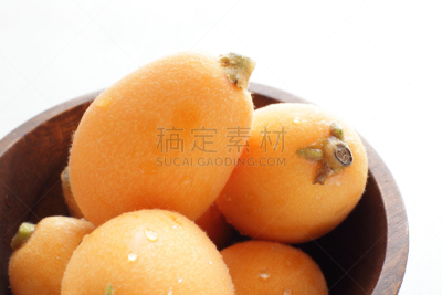 枇杷,特写,留白,室内,水平画幅,静物,水果,无人,白色背景,背景
