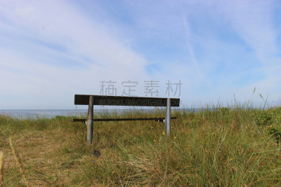 于斯塔德,斯堪的纳维亚半岛,瑞典,海滩,欧洲,滨草,厄勒海峡地区,波罗的海,天空,长椅