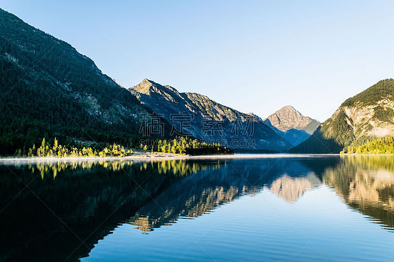 湖,山脉,蒂罗尔,蒂罗尔州,水平画幅,山,景观设计,蓝色,夏天,户外