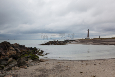 灯塔楼,北,丹麦,斯卡恩,skagerrak,海浪,著名景点,海岸线,波浪,夏天