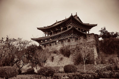 城镇,大理,水平画幅,建筑,无人,全景,大门,门,云南省,都市风景