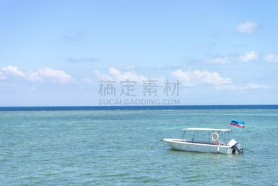 商务旅行,船,水,天空,美,休闲活动,水平画幅,无人,沙巴州,夏天