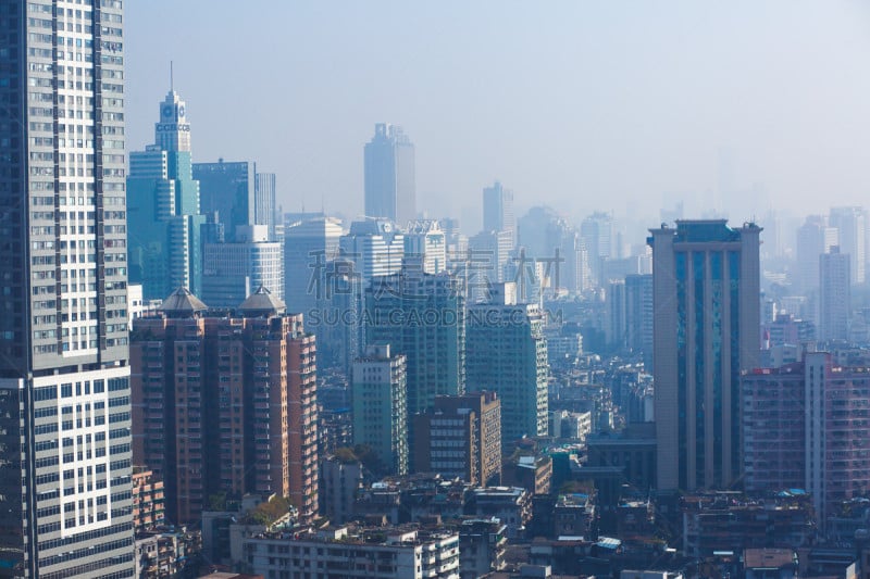 广东省,广州,城市天际线,宽的,风景,角度,观测点,航拍视角,伦敦城