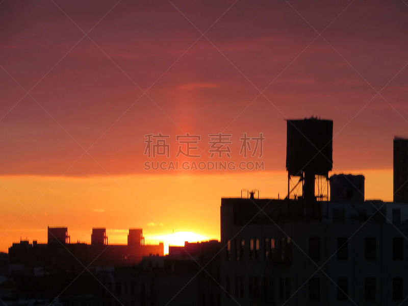 天空,图像特效,布鲁克林,24,个性,阳光光束,2015年,纽约,水平画幅,橙色