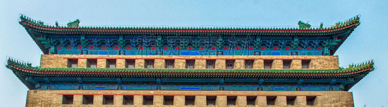 塔,箭术,故宫,外立面,旅游目的地,水平画幅,墙,禁止的,户外,大门