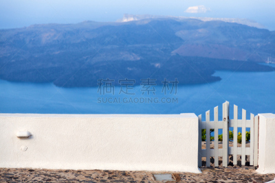 圣托里尼岛,火山,菲洛士帖法尼,爱琴海,基克拉迪群岛,水平画幅,无人,蓝色,户外,岛